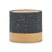 Boxă wireless RPET bambus personalizată, vedere lateral