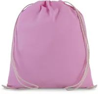 Geantă Kimood Organic Cotton Small Drawstring personalizată, roz, în context