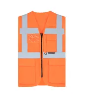 Vestă unisex Korntex Mesh Multifunctional Vest Athens personalizată, portocaliu