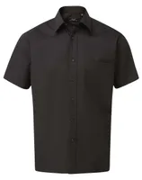 Cămașă bărbați Premier Short Sleeve Poplin personalizată, negru