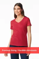Tricou damă Gildan Softstyle™ V-neck personalizat, pe model