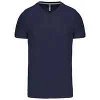 Tricou bărbați Kariban Short-sleeved V-neck personalizat, albastru