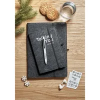 Notebook  A5 RPET pâslă personalizat, vedere zona de personalizare