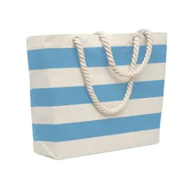 Geantă de plajă bumbac 220 gr/m personalizată, albastru copil