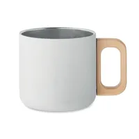 Cană cu perete dublu 350 ml personalizată, alb