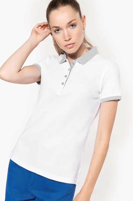Tricou polo damă Kariban Two-tone Piqué