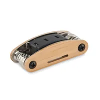 Multitool de buzunar din bambus personalizat, vedere detaliu