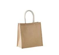 Sacoșă Kimood Jute Canvas Tote Large personalizată, natural, în context