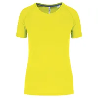 Tricou damă Proact Recycled Round Neck Sports personalizat, galben