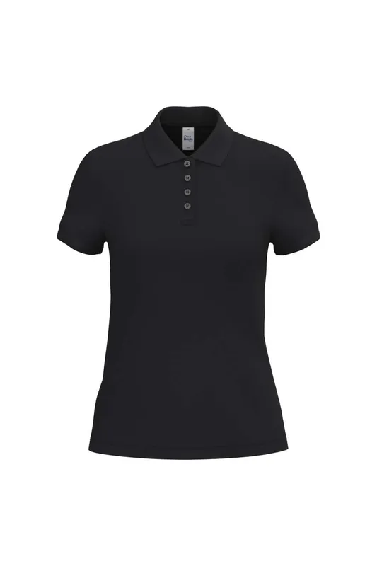 Tricou polo damă iDeal Basic Pique personalizat, negru