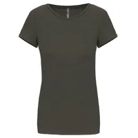 Tricou damă Kariban Short-sleeved Crew Neck personalizat, verde