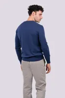 Bluză bărbați Legend Classics V-neck Fine Gauge Cotton Pullover personalizată, pe model