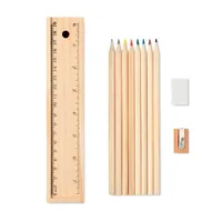 Set de 12 creioane de lemn personalizat