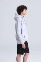 Bluză unisex Just Hoods Graduate Heavyweight Zoodie personalizată, pe model