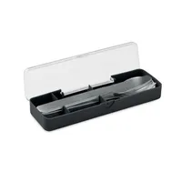 Set tacâmuri oțel inoxidabil personalizat, vedere lateral