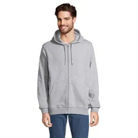 Hanorac unisex Sol's Calipso Full Zip personalizat, gri melange 2