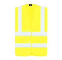 Vestă unisex Korntex Safety Functional Vest Hannover Four Reflective Stripes personalizată, galben