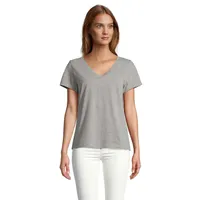 Tricou damă Sol's Regent V personalizat, gri melange