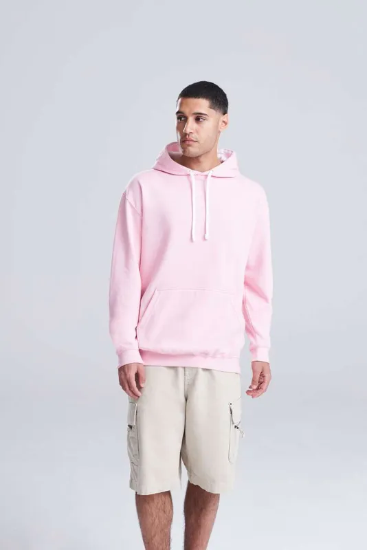 Hanorac unisex Just Hoods Varsity personalizat, pe model