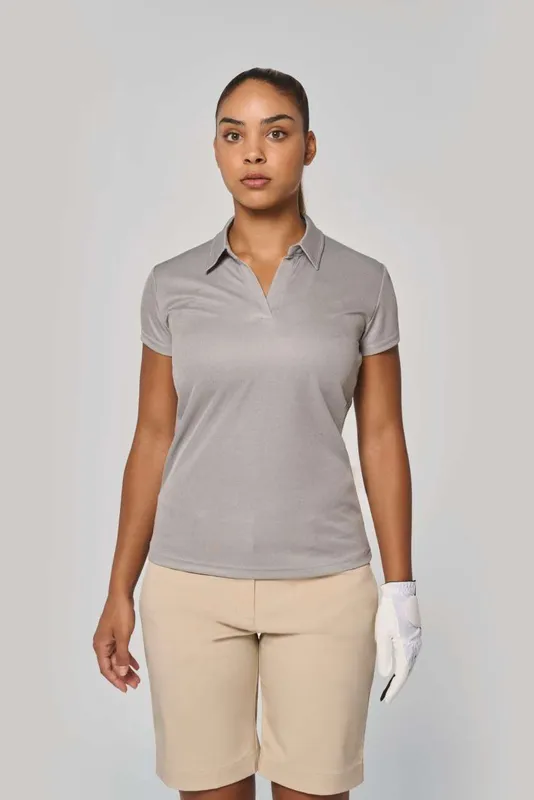 Tricou polo damă Proact Short-sleeved personalizat, pe model