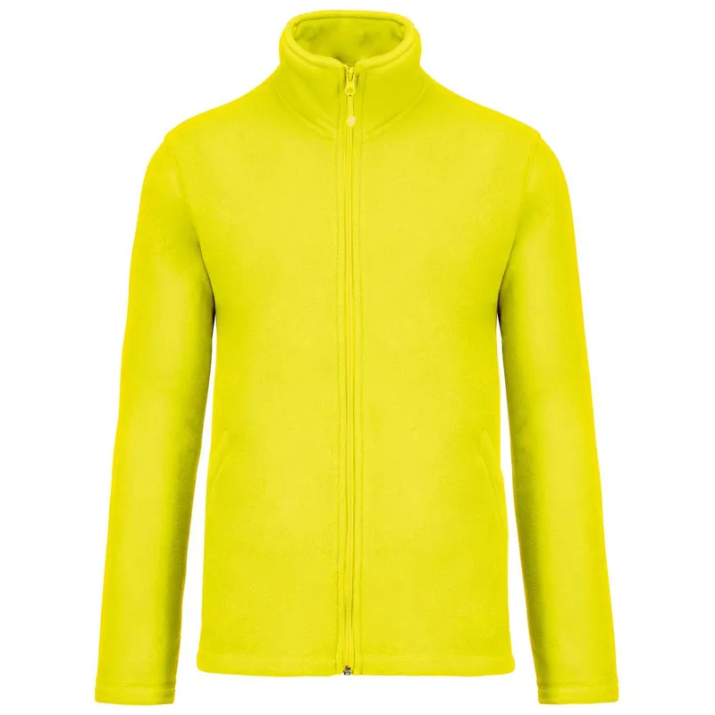 Jachetă unisex Kariban Falco Full Zip Microfleece personalizată, galben