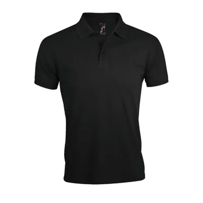 Tricou polo bărbați SOL'S Prime Polycotton personalizat, negru