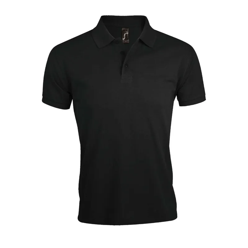 Tricou polo bărbați SOL'S Prime Polycotton personalizat, negru