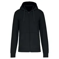 Hanorac bărbați Kariban Eco-friendly With Zip Fastening personalizat, negru
