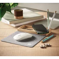 Încărcător wireless bambus 15W personalizat, vedere zona de personalizare