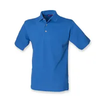 Tricou polo bărbați Henbury Classic Cotton Pique personalizat, albastru