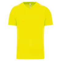 Tricou bărbați Proact V-neck Short-sleeved Sports personalizat, galben