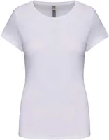 Tricou damă Kariban Short-sleeved Crew Neck personalizat, alb