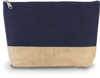 Geantă Kimood Canvas & Jute Pouch personalizată, albastru, în context