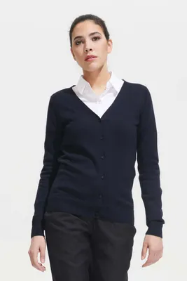 Bluză damă SOL'S Golden V-neck Knitted Cardigan personalizată