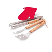 Şorţ, ustensile şi mănuşă BBQ personalizat, vedere spate