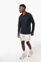 Tricou polo bărbați Kariban Organic 180 Piqué Long Sleeves personalizat, pe model