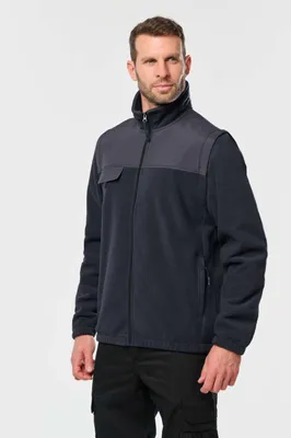Jachetă polar unisex Designed To Work Fleece With Removable Sleeves personalizată