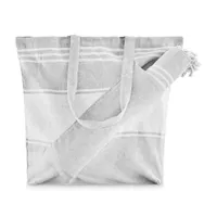 Geantă plajă+prosop 50X14X38cm personalizată, gri