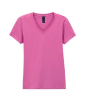 Tricou damă Gildan Softstyle™ V-neck personalizat, roz