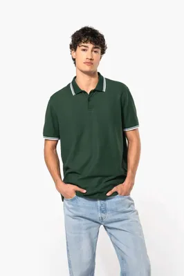 Tricou polo bărbați Kariban Short-sleeved Poloshirt With Contrasting Piping personalizat