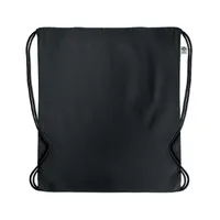 Rucsac cu cordon din bumbac personalizat, vedere lateral
