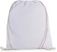 Geantă Kimood Organic Cotton Small Drawstring personalizată, alb, în context