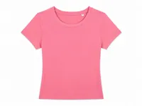 Tricou damă True Blanks Fitted Crop Top personalizat, roz