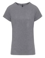 Premier ‘viola Linen-look Cut Neck Beauty Tunic personalizat, gri