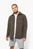 Jachetă polar bărbați Kariban Sherpa-lined Fleece Overshirt personalizată, pe model