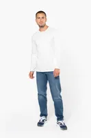 Tricou cu mânecă lungă bărbați Kariban Crew Neck personalizat, pe model