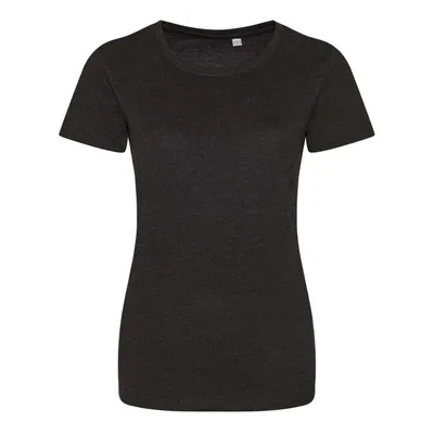 Tricou damă Just Ts Tri-blend T personalizat, negru