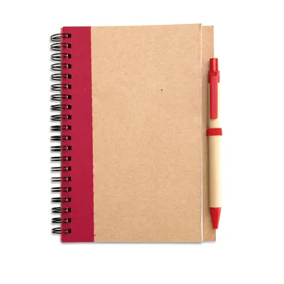 Bloc notes reciclat și pix