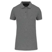 Tricou polo damă Kariban Organic 180 Piqué personalizat, gri