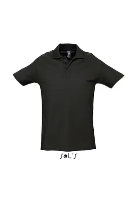 Tricou polo bărbați SOL'S Spring II Pique personalizat, negru